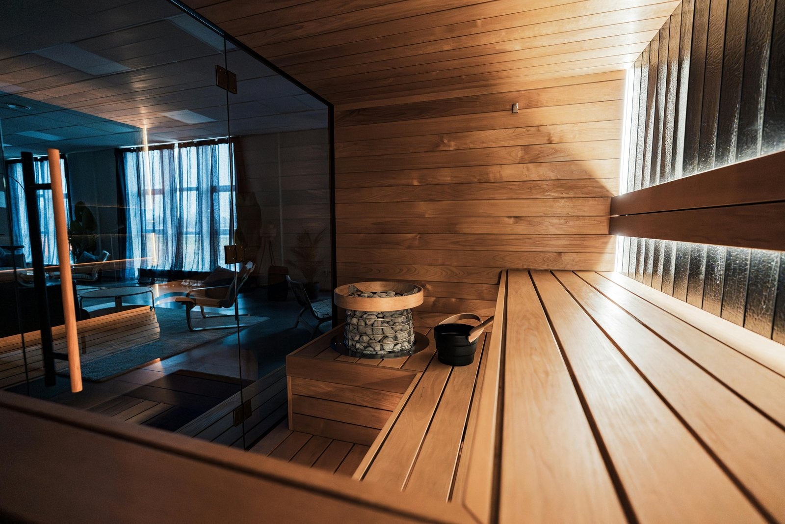 Garage turned sauna