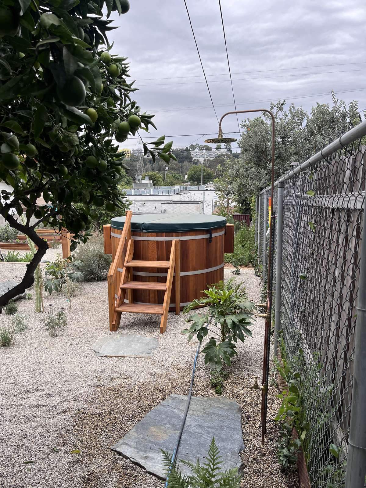 Cedar Hot Tub Install in San Jose